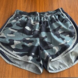 Nike Women's Athletic Camo Shorts - Black and Gray